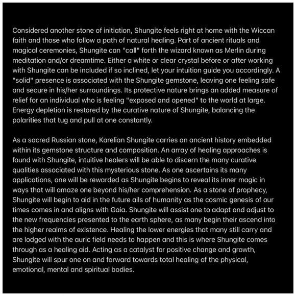 Elite Shungite Crescent Moon Healing EMF Protection Pendant Necklace - Picture 5 of 9